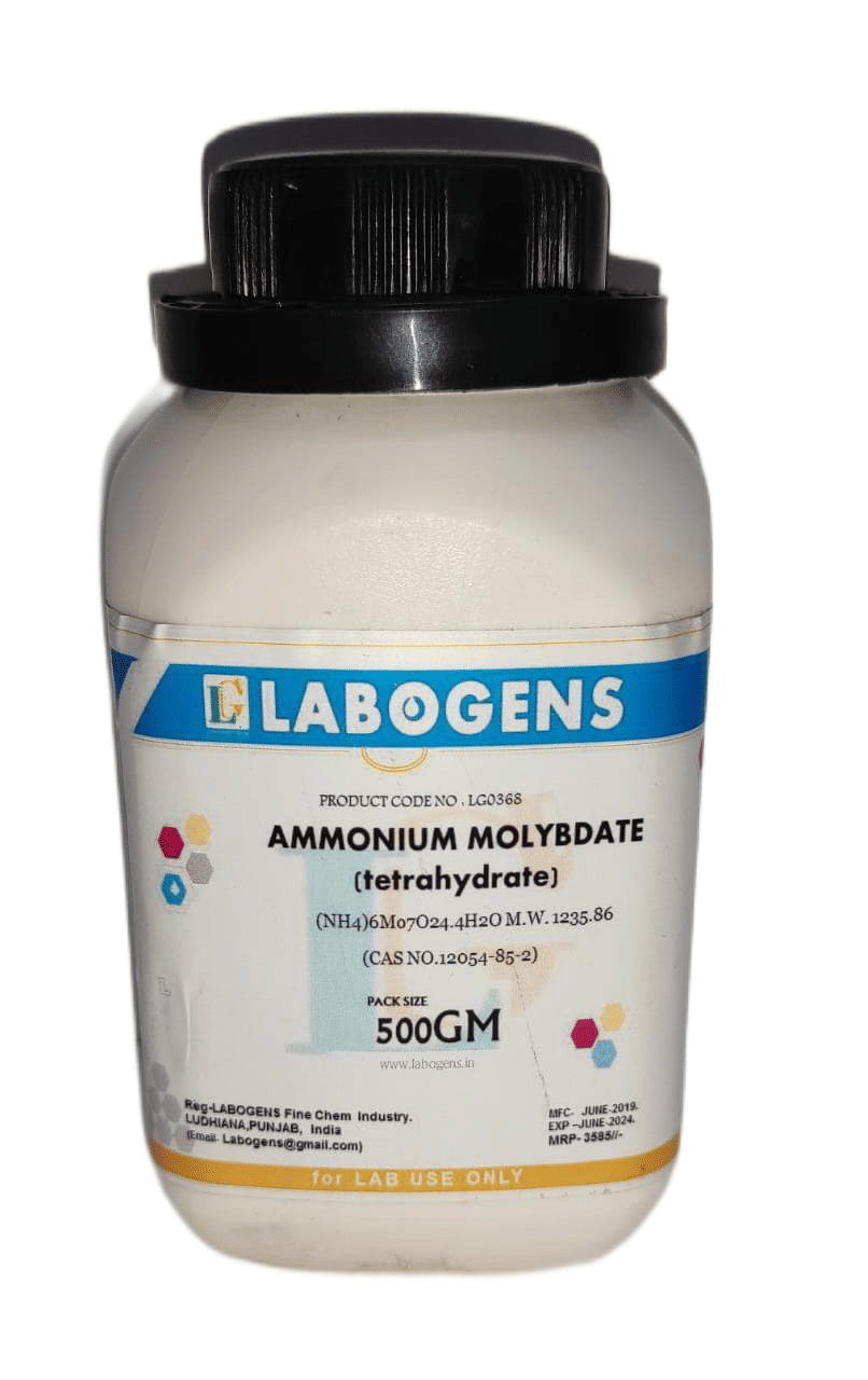     			LABOGENS AMMONIUM MOLYBDATE (tetrahydrate) 500GM