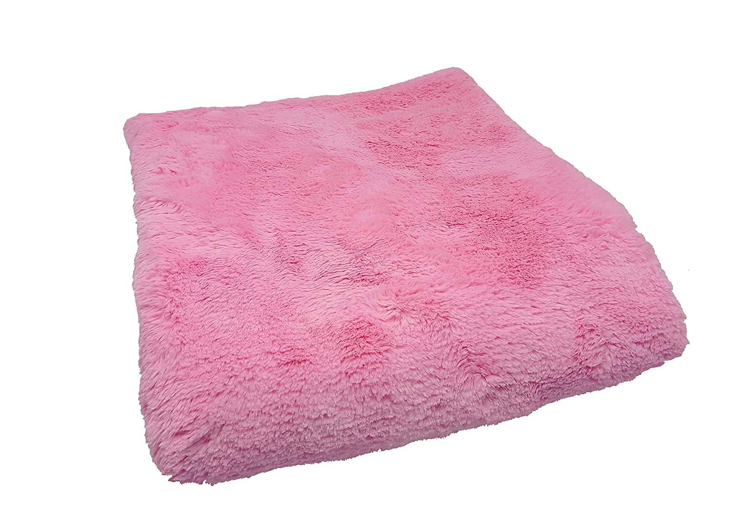     			PRANSUNITA Super Soft Rabbit Carpet Fur Cloth, Size 38" x 32", Hair Length 10 mm, Used for Dresses, Home Furnishing, Soft Toys Making, and Jackets Etc, Colour – Pink