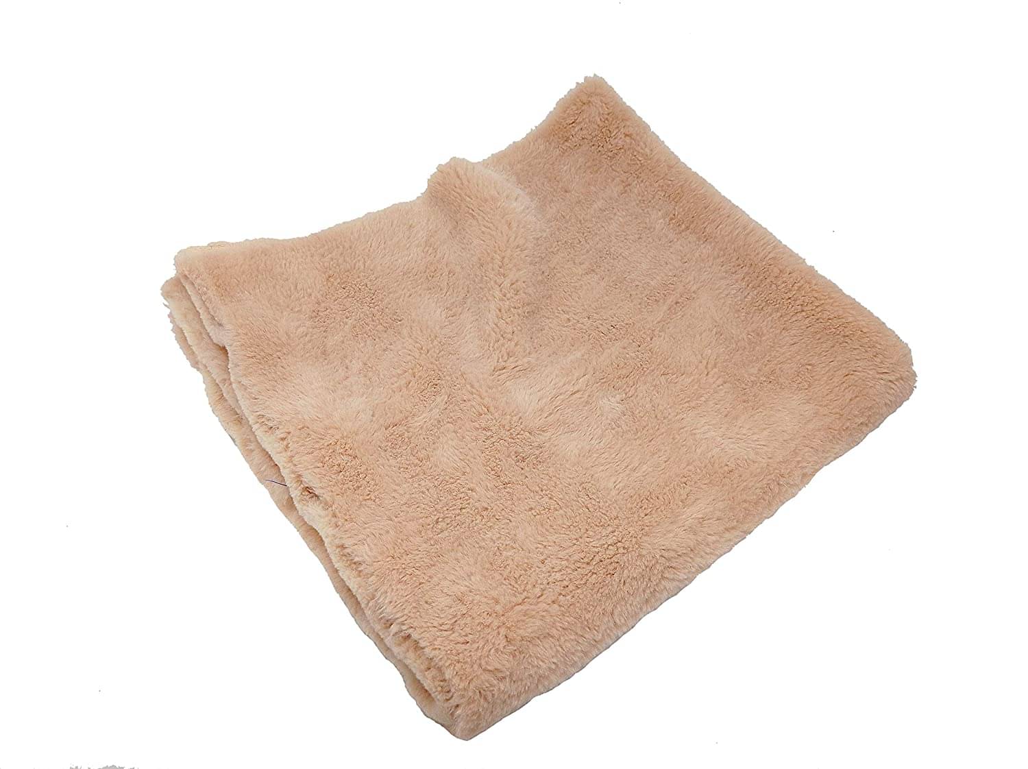     			PRANSUNITA Super Soft Rabbit Carpet Fur Cloth, Size 38" x 32", Hair Length 10 mm, Used for Dresses, Home Furnishing, Soft Toys Making, and Jackets Etc, Colour – Light Brown