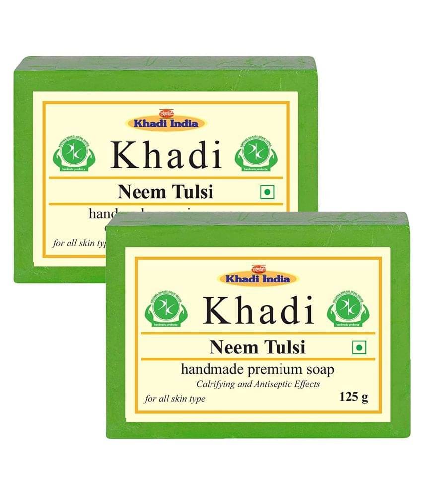     			Premium Khadi Neem & Tulsi Soap 250 g Pack of 2