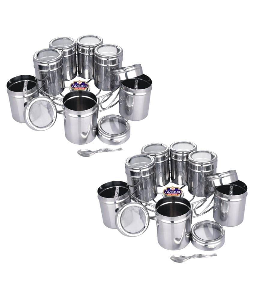 APEIRON Multipurpose Dabba Steel Spice Container Set of 14 175 mL APEIRON Multipurpose Dabba Steel Spice Container Set of 14 175 mL