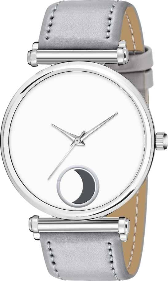     			EMPERO - Light Grey Leather Analog Men's Watch