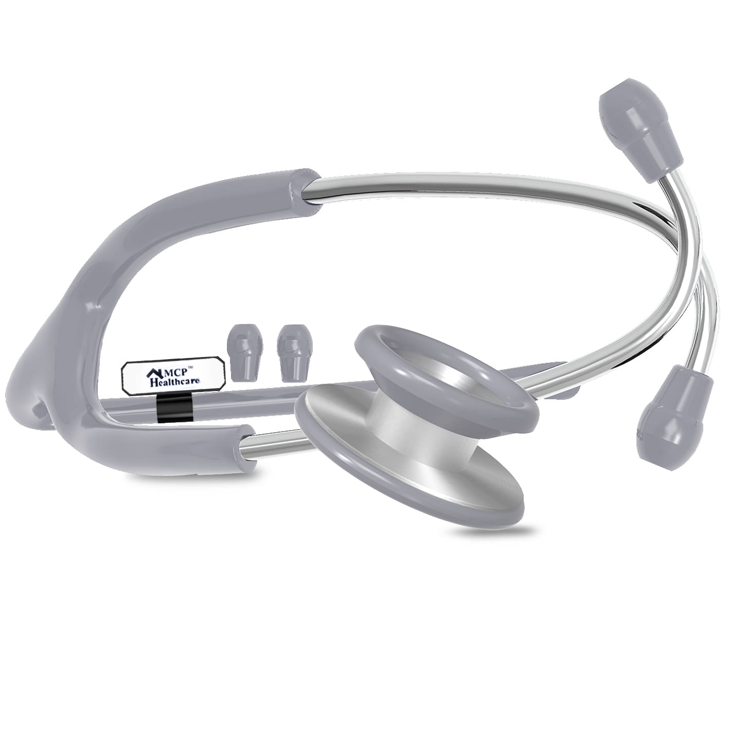     			Mcp Classic Grey Dual Head Stainless Steel Stethoscope 25 cm Adult Grey