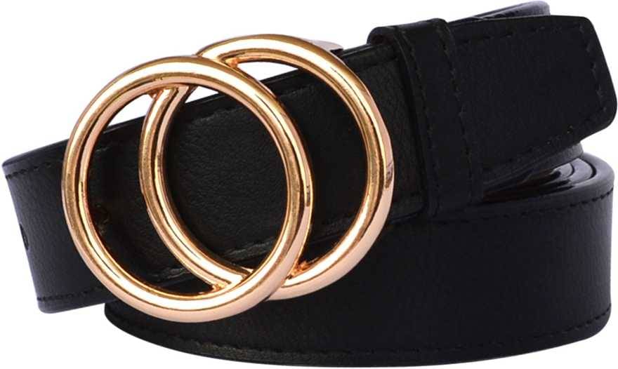     			SUNSHOPPING Black PU Formal Belt