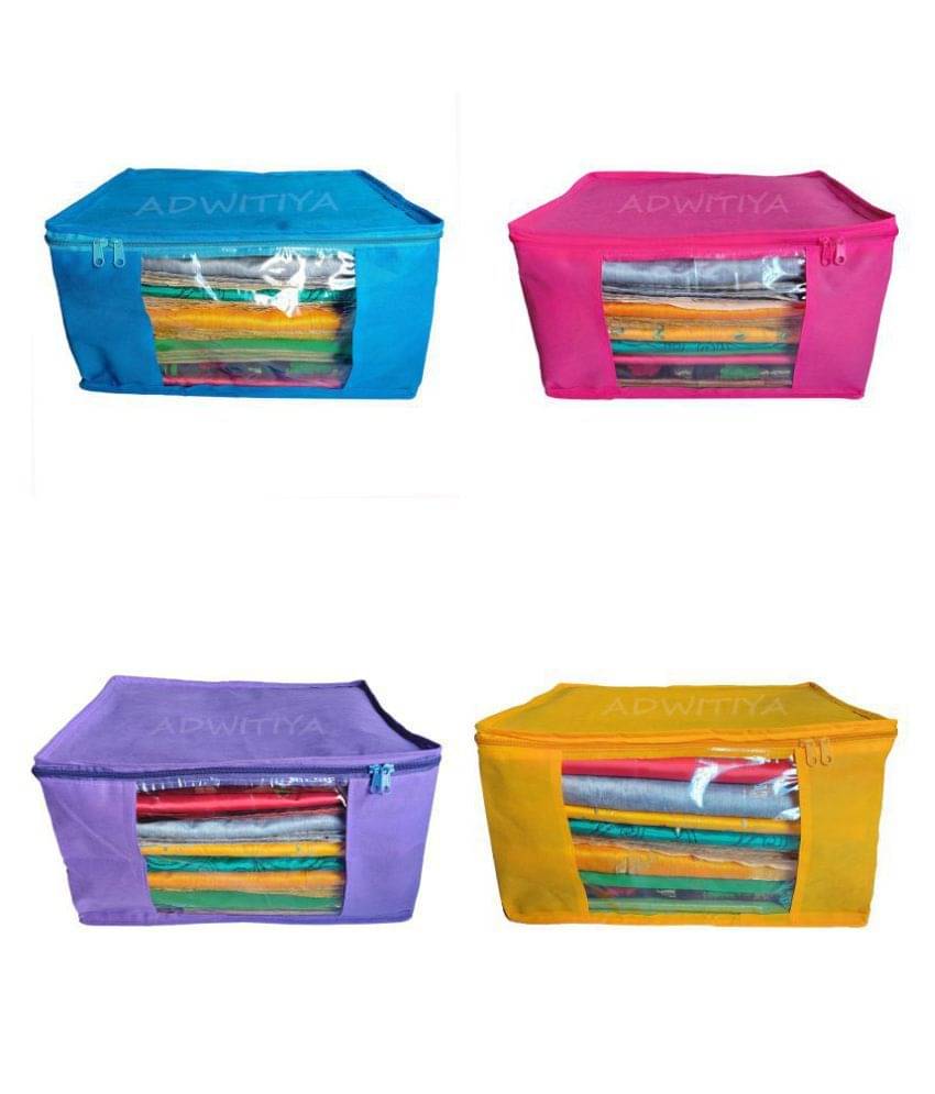     			ADWITIYA Multi Saree Covers - 4 Pcs