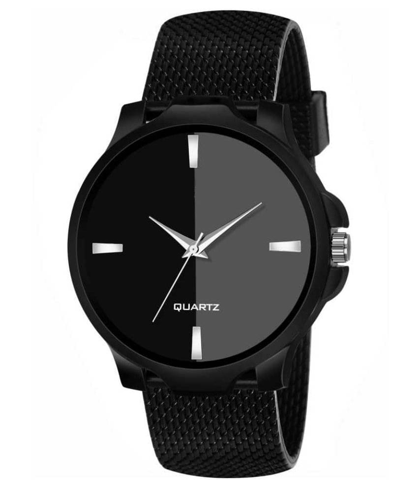     			EMPERO Tow Tone Dial PU Analog Men's Watch
