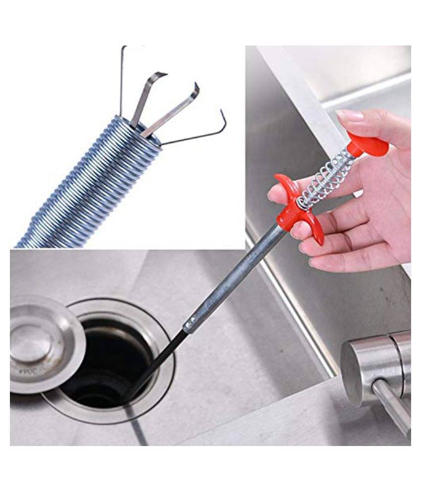     			Hair Catchingl Sink Overflow Drain Cleaning Drain Clog Water Pipe Sink Cleaner Snake Unblocked Kitchen Bath Rod Hair Remover