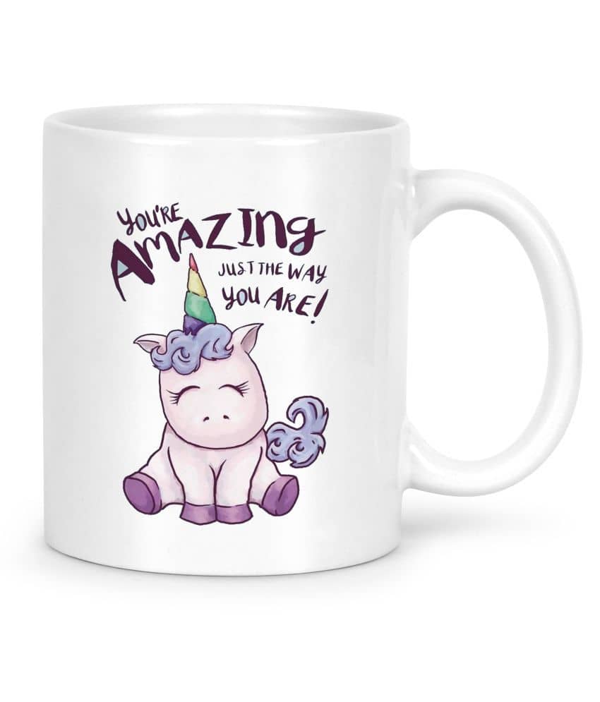 Idream Quote Printed Ceramic Coffee Mug 1 Pcs 330 mL