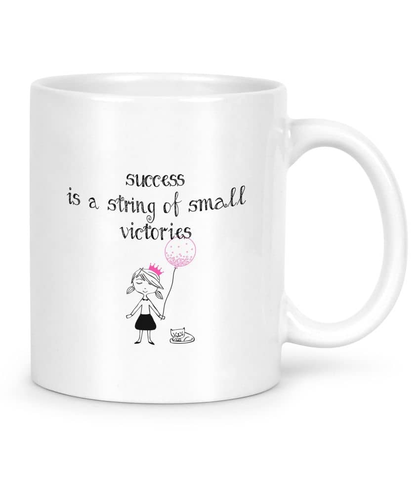 Idream Quote Printed Ceramic Coffee Mug 1 Pcs 330 mL