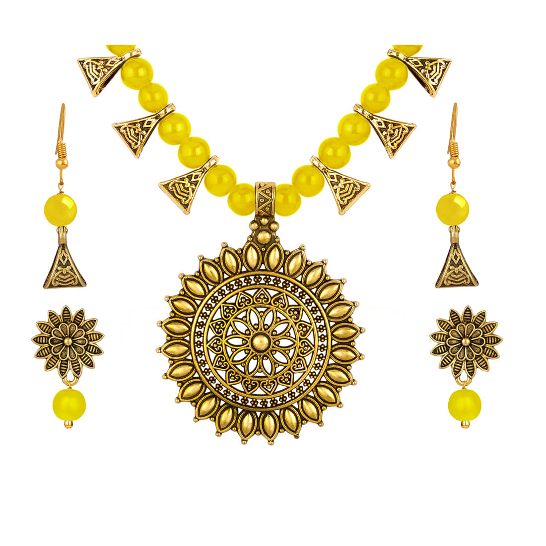 JFL - Jewellery For Less Copper Yellow Contemporary/Fashion Necklaces Set Princess