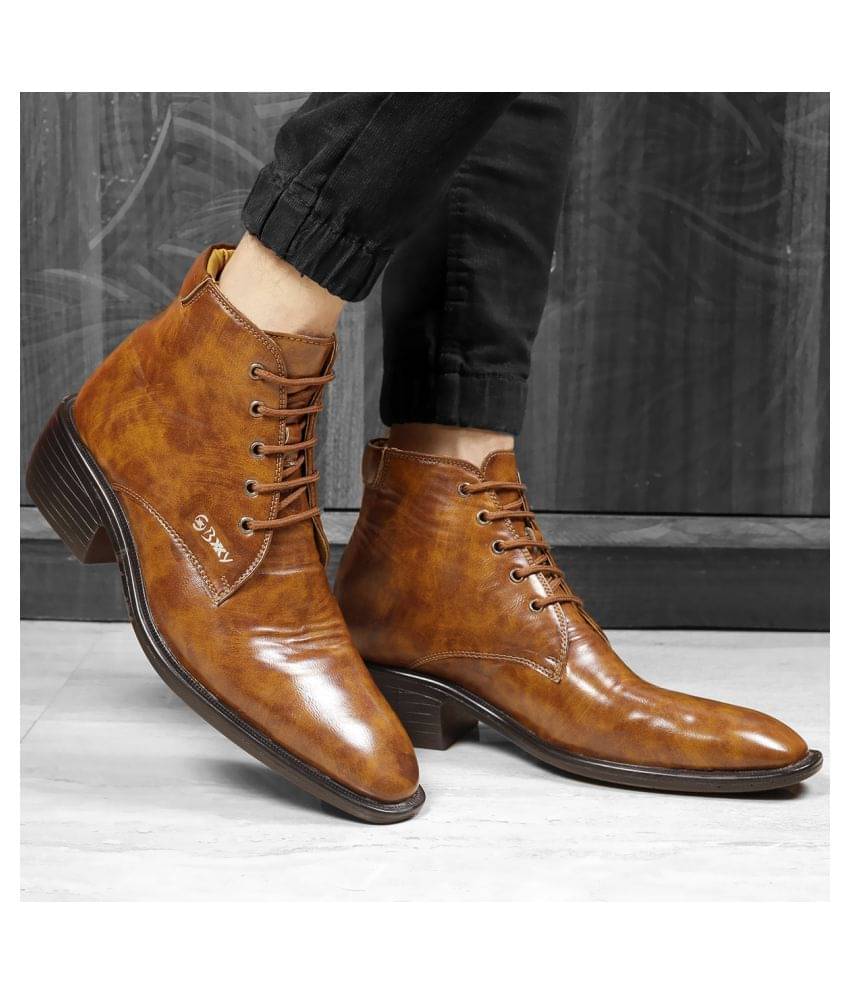     			YUVRATO BAXI Tan Formal Boot