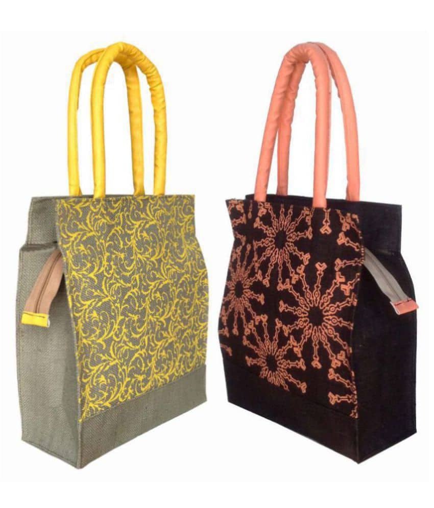 Foonty - Multicolor Jute Lunch Bag - Handbags | Buy online on ZillyBuy