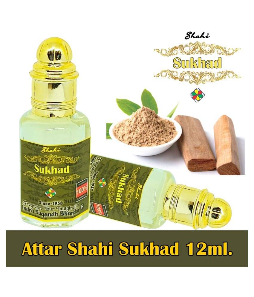     			INDRA SUGANDH BHANDAR - Shahi Sukhad Chandan Pure Mysore Sandalwood Fragrance 24 Hours Long Lasting Attar, 12ml