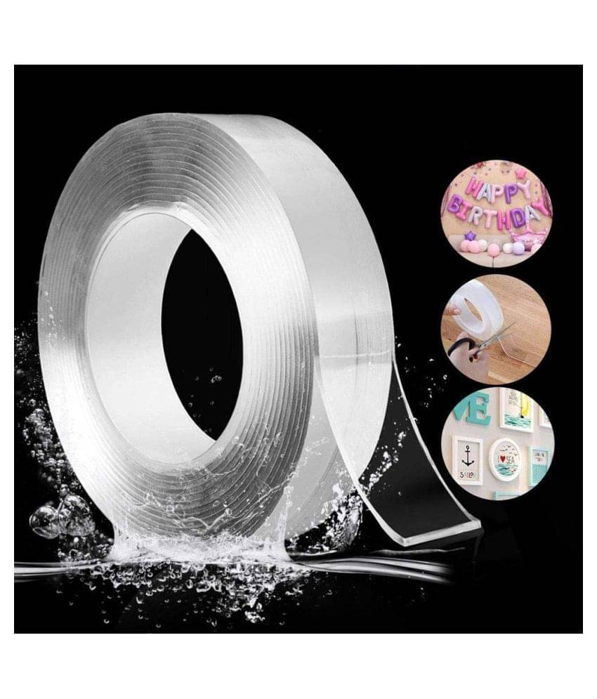     			KTU 3 Meters Nano Double Sided Tape Heavy Duty - Multipurpose Removable Traceless Mounting Adhesive Tape for Wallsï¼Washable Reusable Strong Sticky Strips Gel Grip Tape 3 Meters