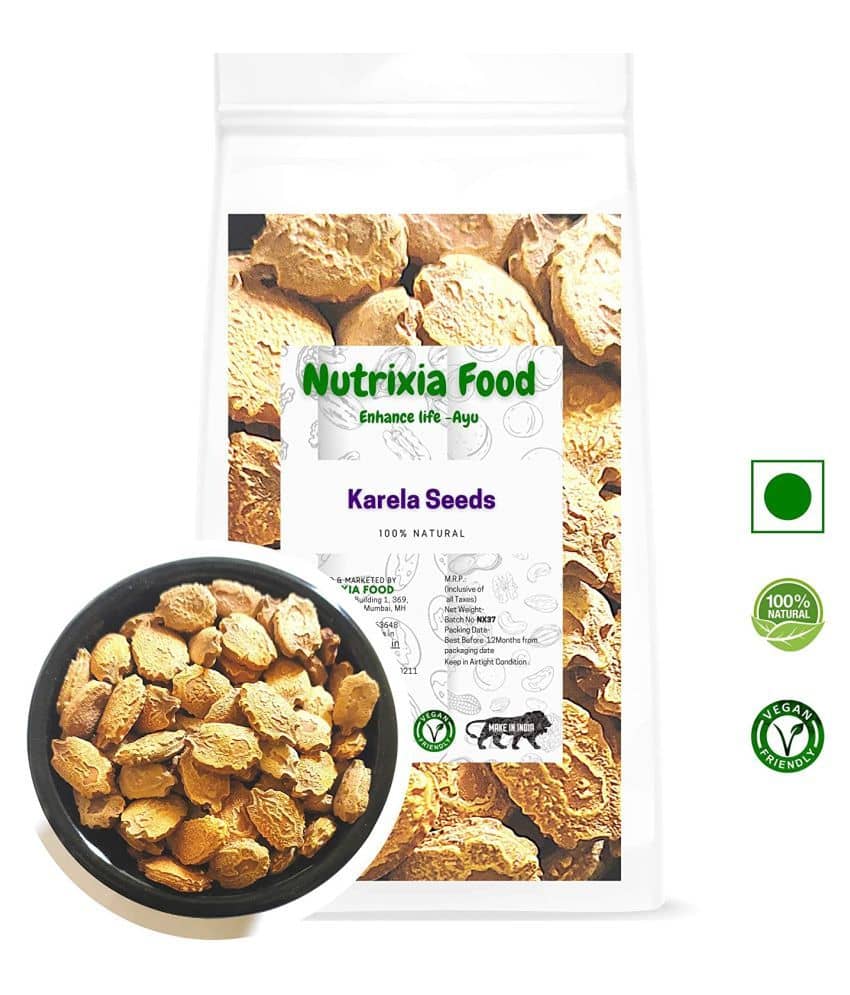 Nutrixia Food Karela Seeds  करेला बीज/Bitter Gourd Raw Herbs 100 gm