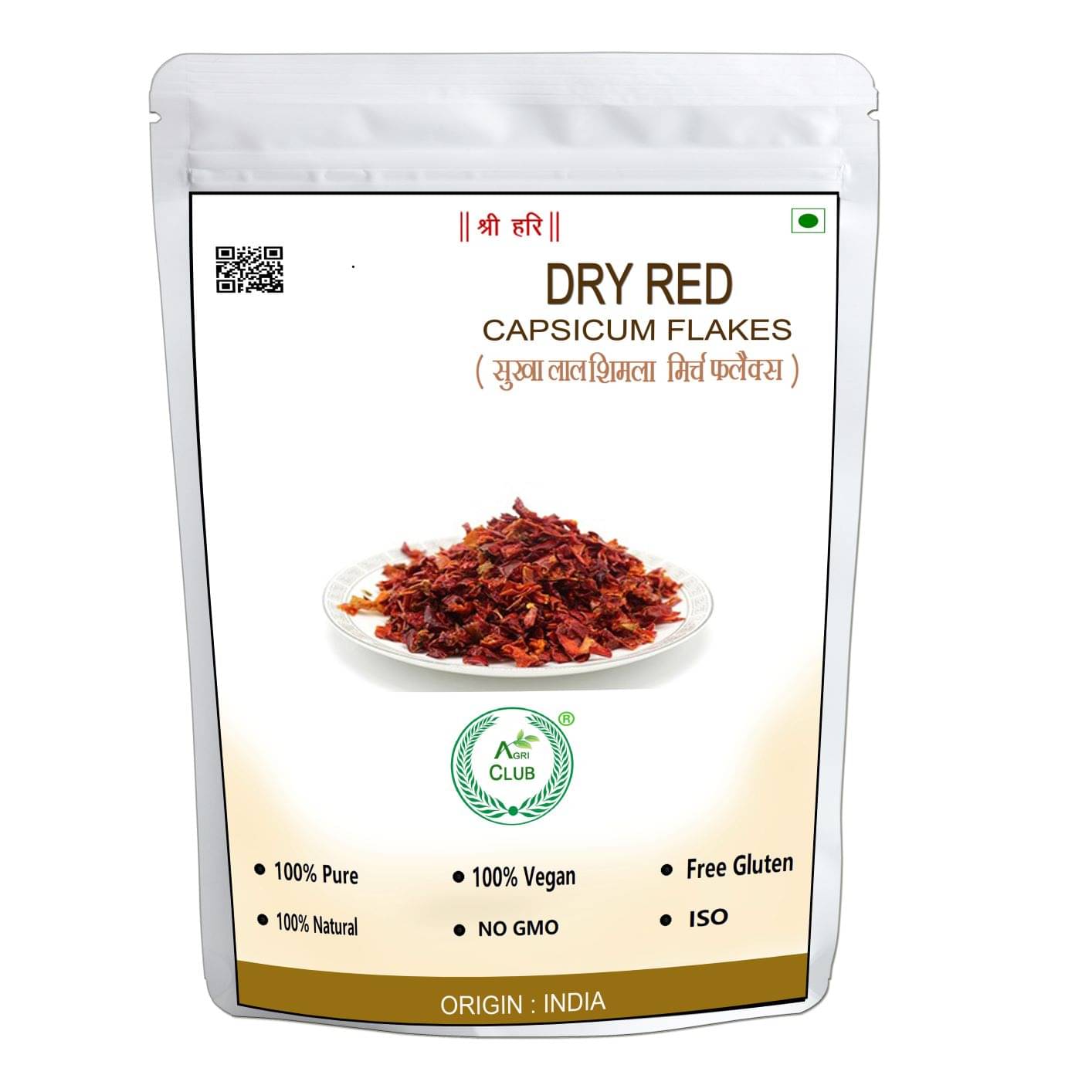 Agri Club Dry Red Capsicum Flakes 400 gm Agri Club Dry Red Capsicum Flakes 400 gm