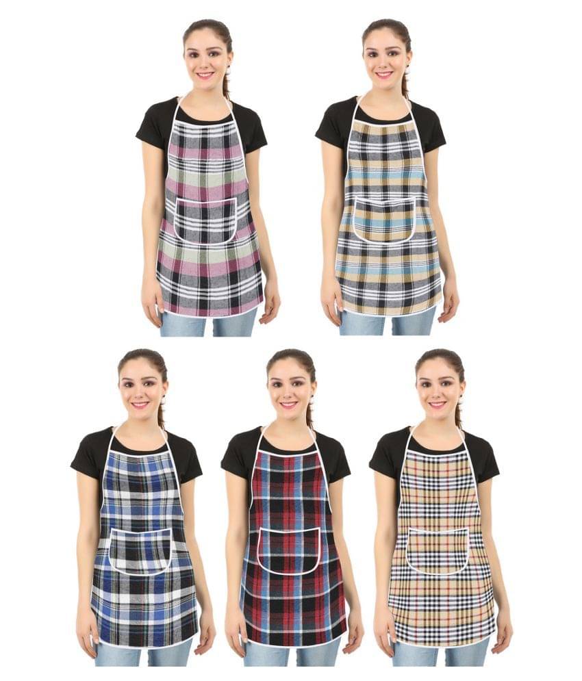     			E-Retailer - Multicolor Full Apron (Pack of 5)