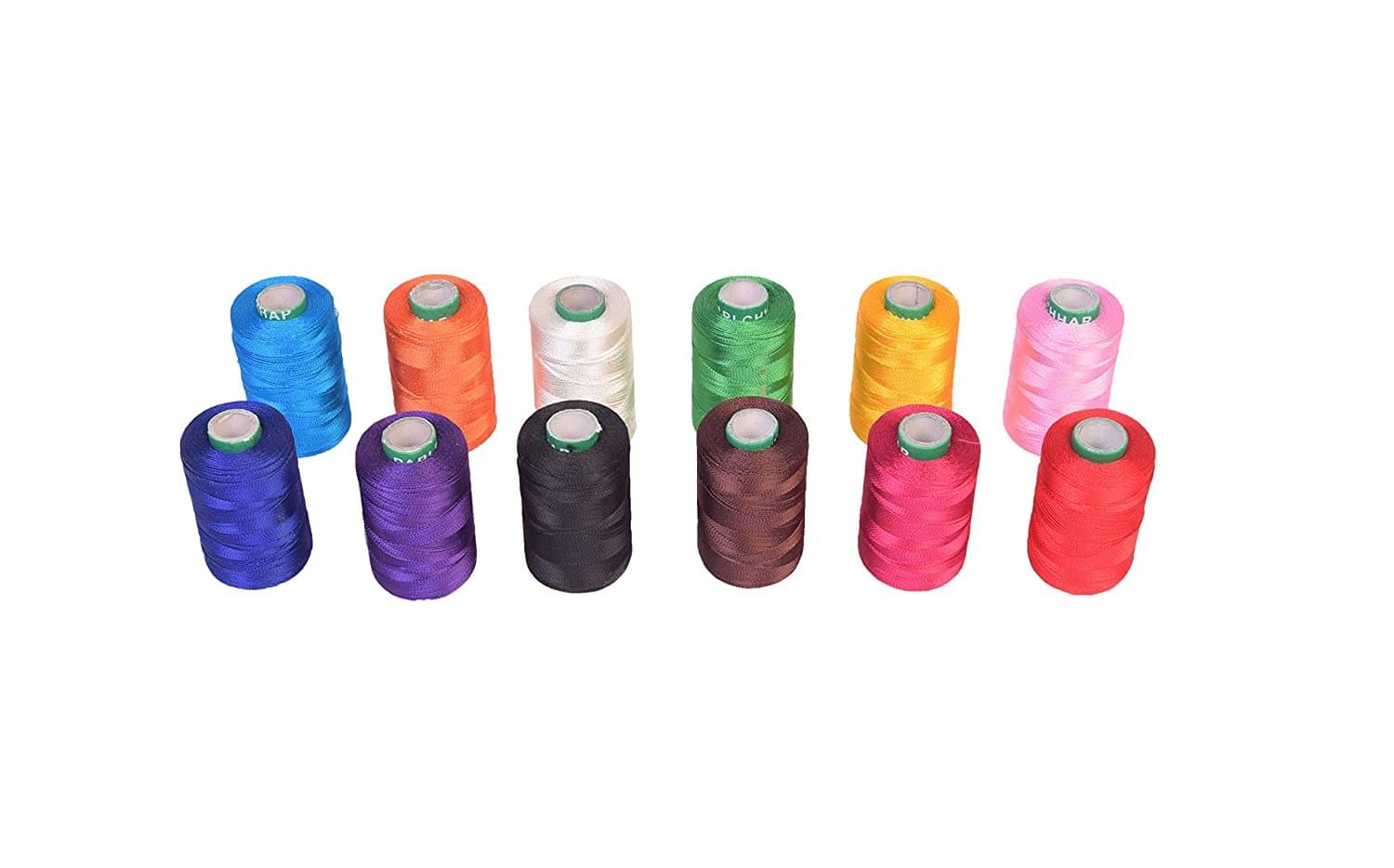     			PRANSUNITA  Fulkari Pat Silk Threads, Used in Jewellery Making,Designing, Embrodiery etc. Set of 12 spools, Multicolored