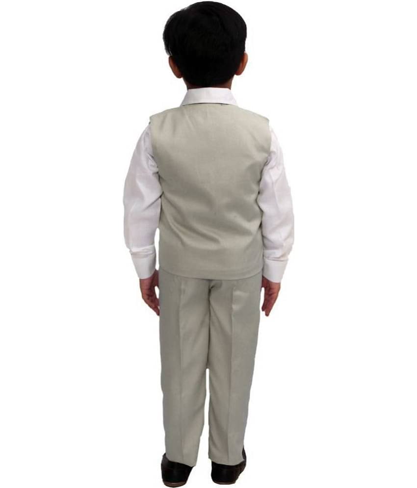 Fourfolds Pack of 1 Boys Cotton Blend Shirt & Pants Set ( Green )