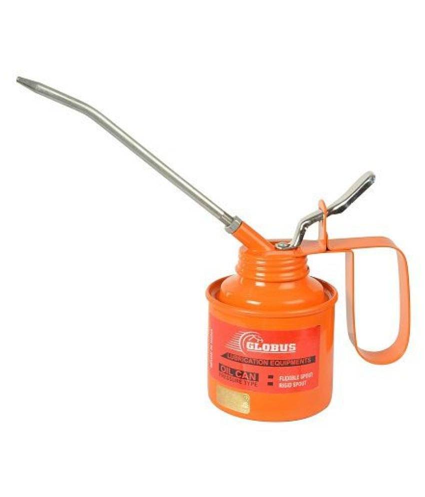 GLOBUS STEEL OIL CAN 1 PINT ( ORANGE COLOUR ) WITH FIX SPOUT. GLOBUS STEEL OIL CAN 1 PINT ( ORANGE COLOUR ) WITH FIX SPOUT.
