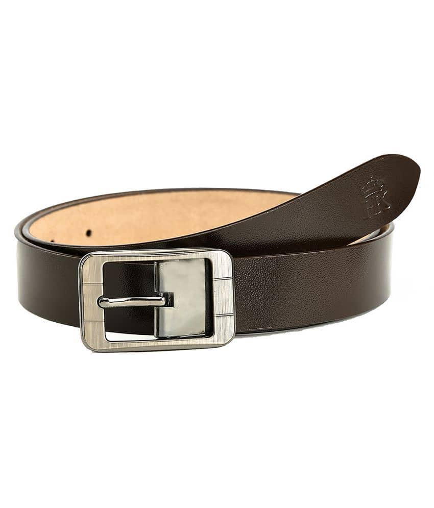 RUNSI INTERNATIONAL Brown Leather Casual Belt