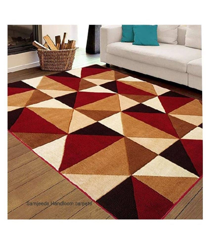     			Samjeeda Handloom CARPETS Red Jute Carpet Plain 6x9 Ft