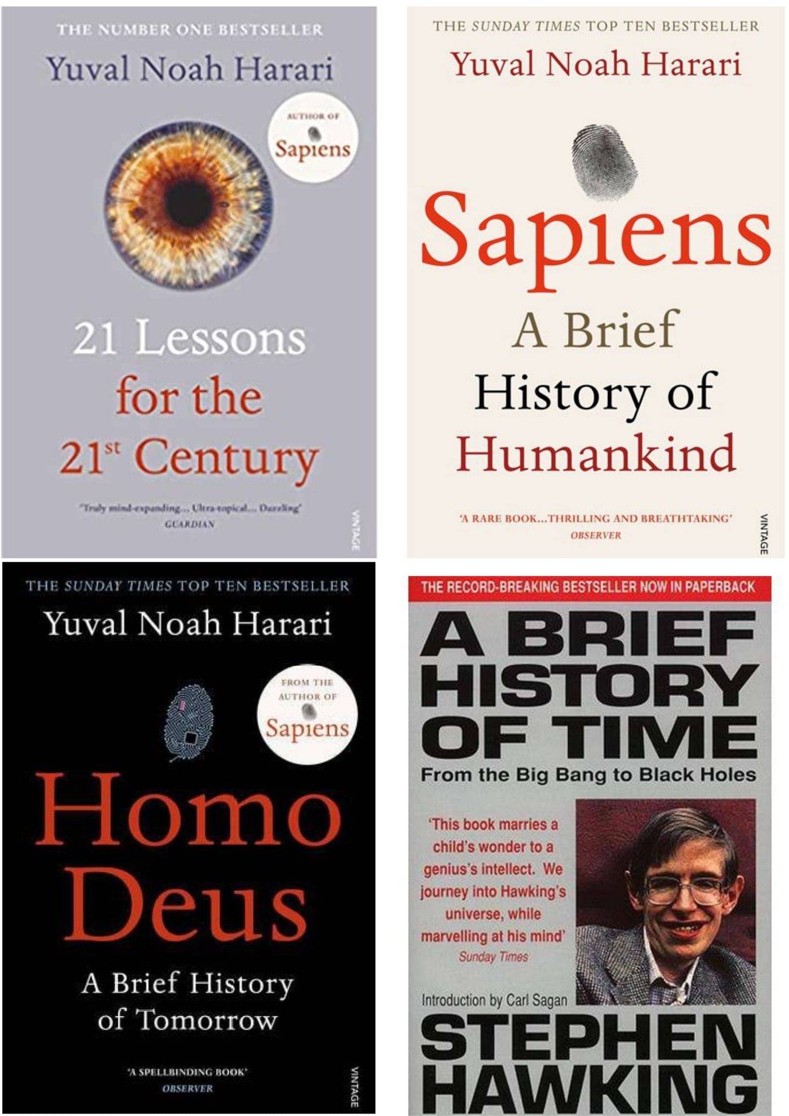 Set Of 4(Four)Books Classic Books By Sapiens And Stephen Hawking (Paperback, YUVAL NOAH AND HARARI AND STEPHEN HAWKING     			Set Of 4(Four)Books Classic Books By Sapiens And Stephen Hawking (Paperback, YUVAL NOAH AND HARARI AND STEPHEN HAWKING