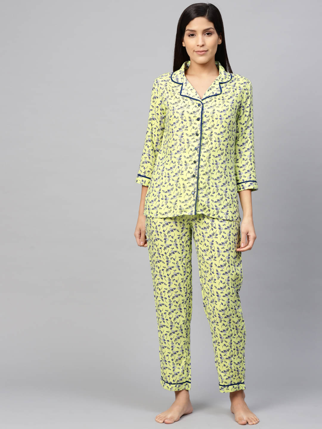     			Yash Gallery Green Rayon Women's Nightwear Nightsuit Sets ( )