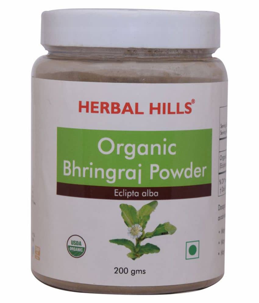 Herbal Hills Organic Bhringraj Powder 200 gm Pack of 2