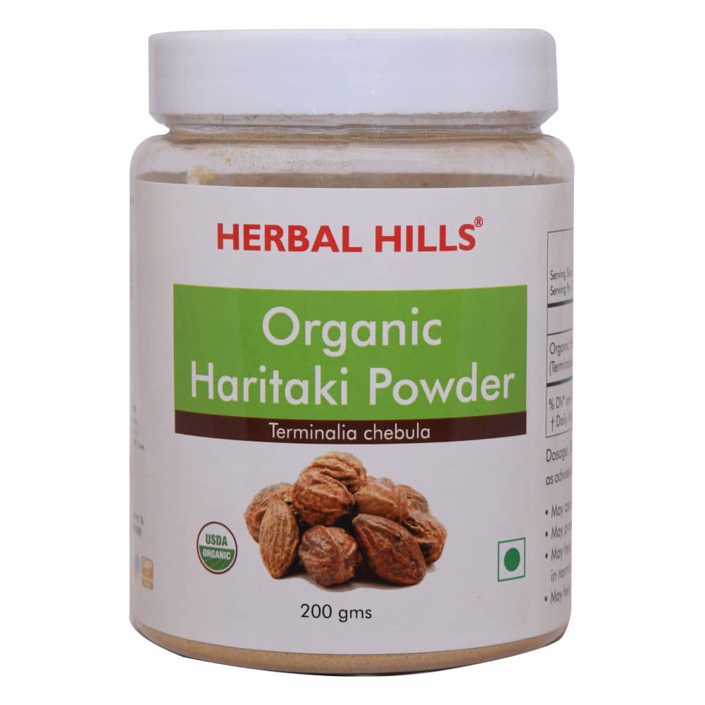 Herbal Hills Organic Haritaki Powder 200 gm Pack of 4