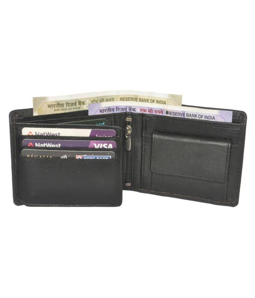 Hide&Sleek RFID Protected Black Soft Genuine Leather Formal Regular Wallet Hide&Sleek RFID Protected Black Soft Genuine Leather Formal Regular Wallet