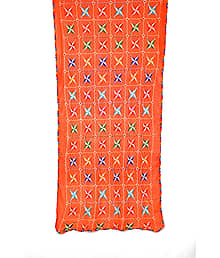 Raj Orange Chiffon Phulkari Dupatta