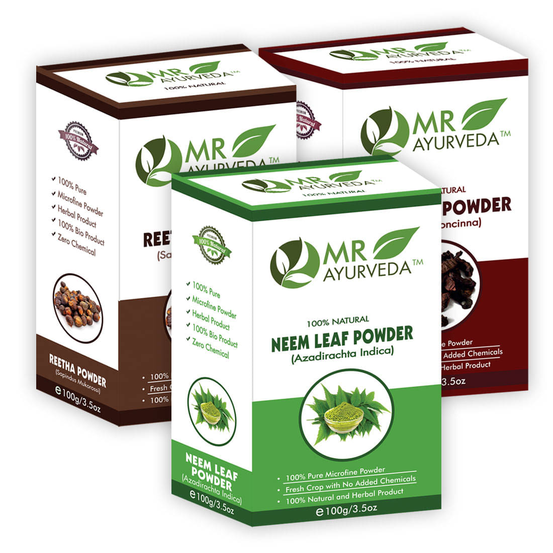 MR Ayurveda Neem Powder, Shikakai Powder and Reetha Powder Hair Scalp Treatment 300 g Pack of 3 MR Ayurveda Neem Powder, Shikakai Powder and Reetha Powder Hair Scalp Treatment 300 g Pack of 3