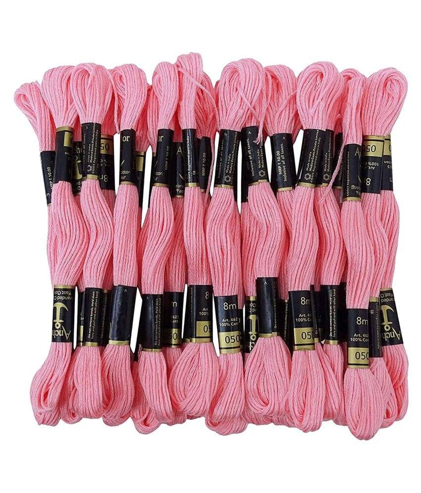     			PRANSUNITA Anchor Stranded Cotton 6 Strand Cross-Stitch Hand Embroidery Stranded Cotton Craft Sewing Floss Thread, Pack of 10