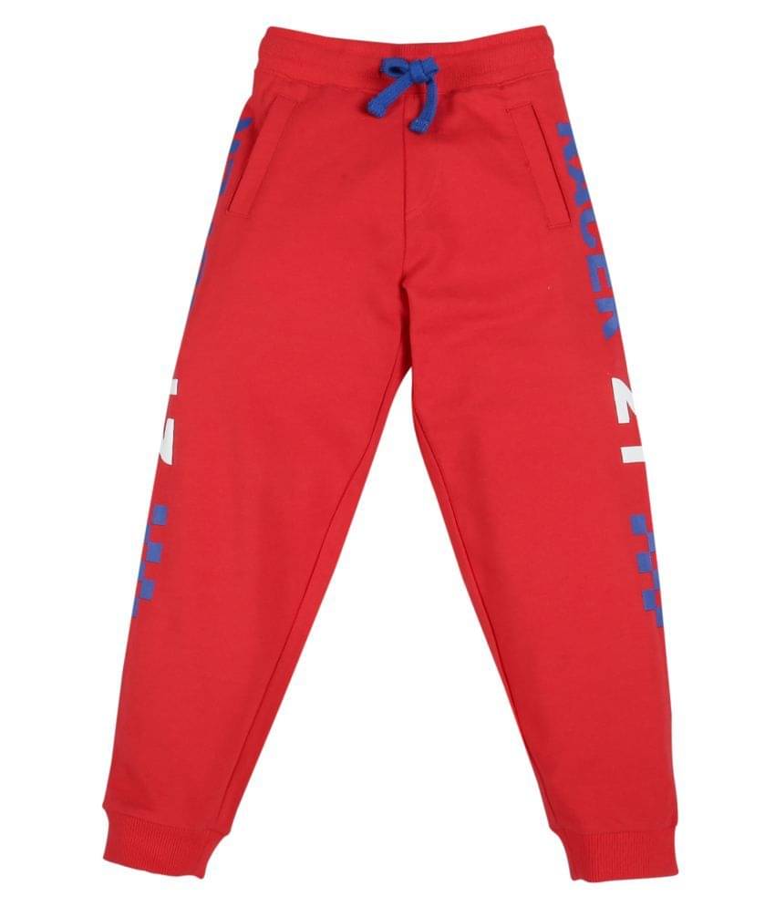     			PLUM TREE Pack of 1 Boys Cotton Trackpant ( Red )