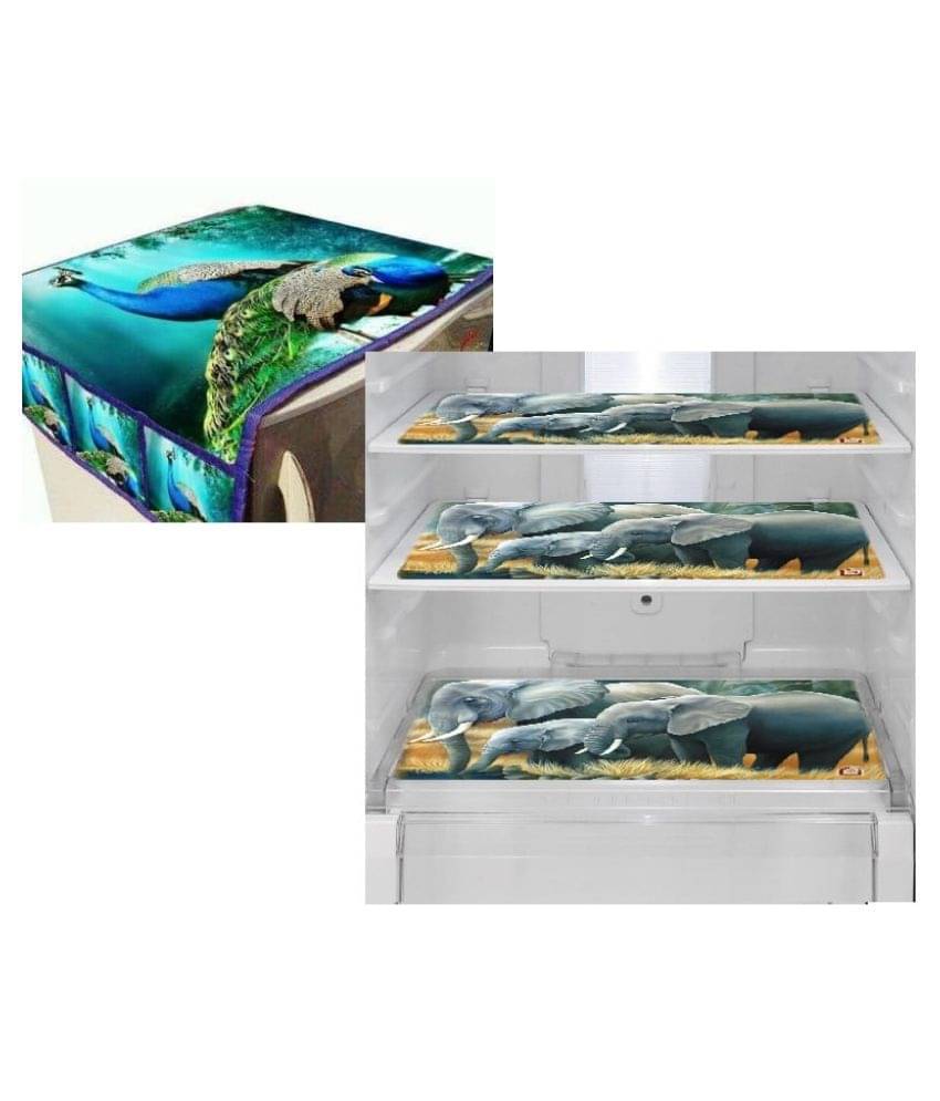 Revexo Set of 4 PVC Multi Fridge Mats Revexo Set of 4 PVC Multi Fridge Mats