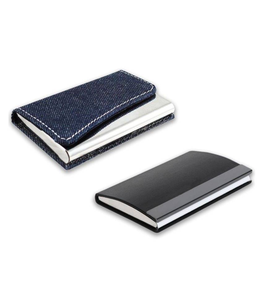 Auteur Multicolor Artificial Leather Professional Looking Debit/Credit/Business/Visiting Card Holders for Men and Women Set of 2 (upto 15 Cards Capacity) Auteur Multicolor Artificial Leather Professional Looking Debit/Credit/Business/Visiting Card Holders for Men and Women Set of 2 (upto 15 Cards Capacity)
