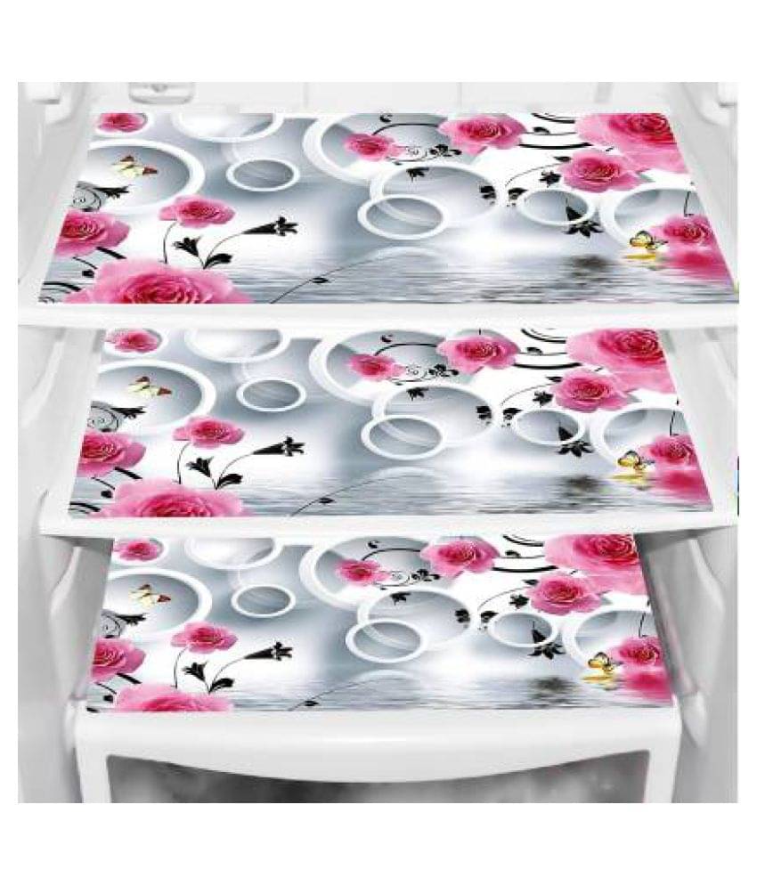     			Multicolor PVC Fridge Mats (Pack of 3)