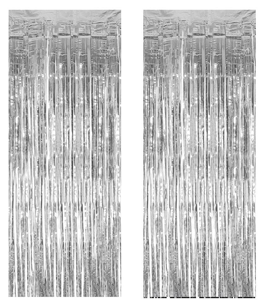     			PRANSUNITA - Plastic Foil Metallic Fringe Curtains (Pack of 1)
