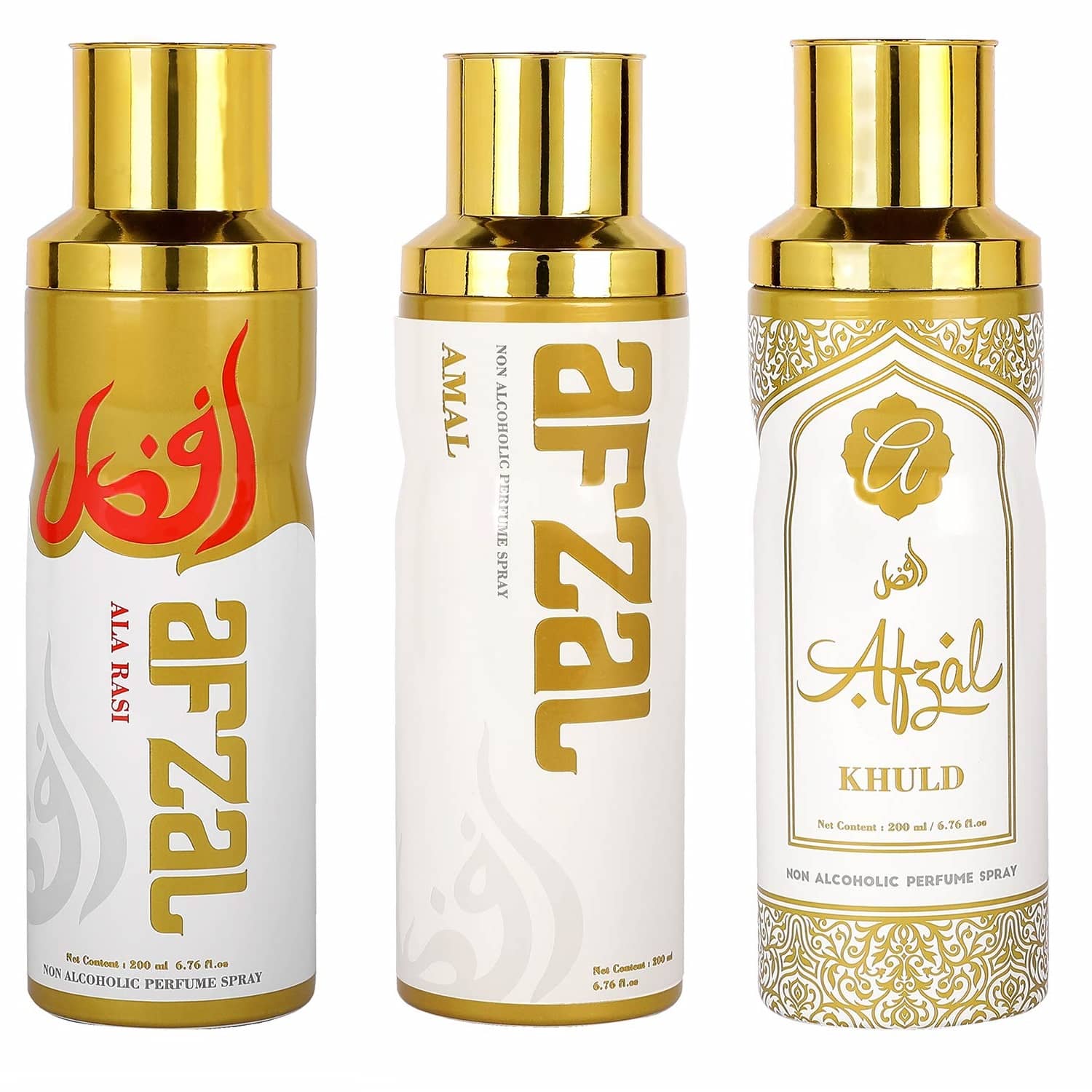 AFZAL Premium Combos Deodorants Ala-Rasi, Amal and Khuld Pack of 3-200ml each