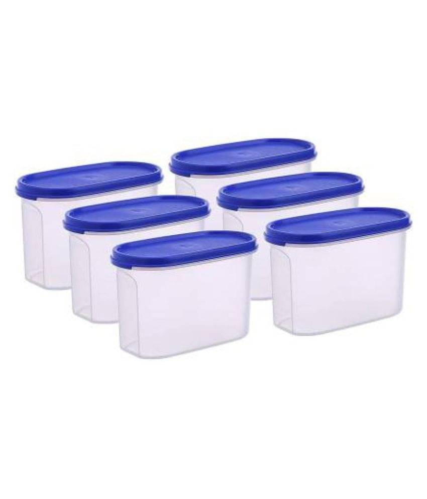     			Analog Kitchenware Dal/Pulse/Grocery Polyproplene Navy Blue Food Container ( Set of 6 )