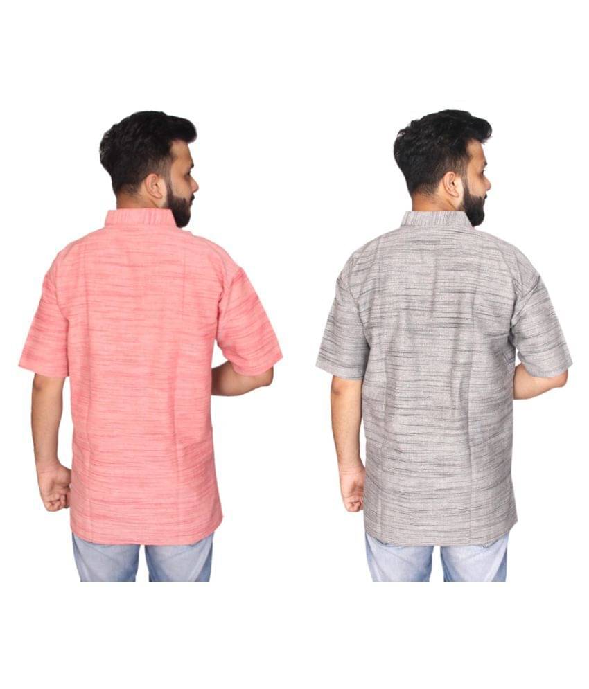 DESHBANDHU DBK Multi 100 Percent Cotton Kurta Pack of 2 DESHBANDHU DBK Multi 100 Percent Cotton Kurta Pack of 2