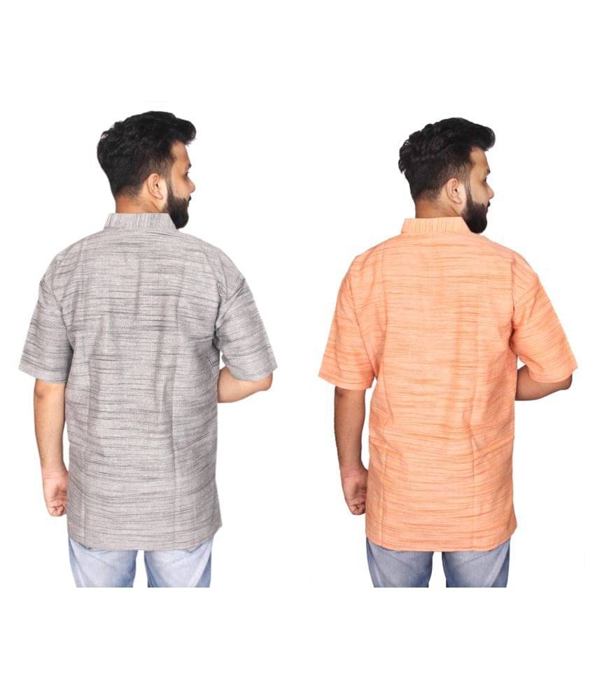     			DESHBANDHU DBK Multi 100 Percent Cotton Kurta Pack of 2