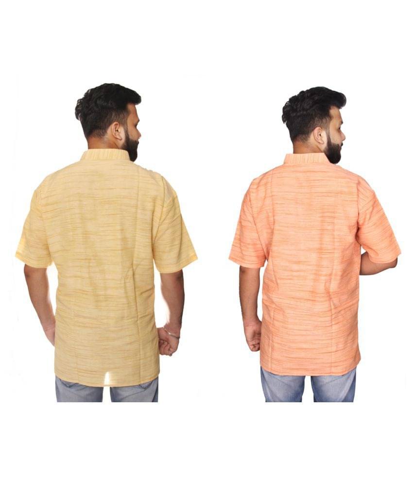 DESHBANDHU DBK Multi 100 Percent Cotton Kurta Pack of 2 DESHBANDHU DBK Multi 100 Percent Cotton Kurta Pack of 2