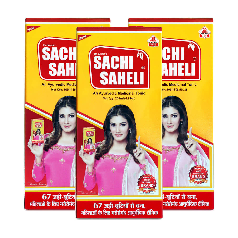 Sachi Saheli Syrup For Women Health Liquid 205 Ml Pack of 3