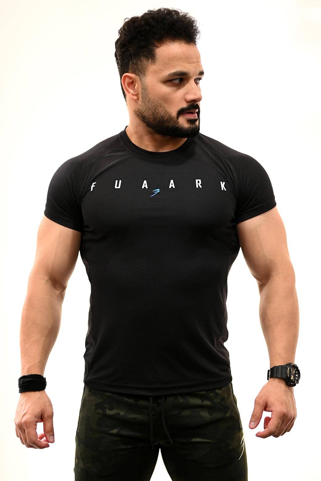 Fuaark - Black Polyester Regular Fit Men's Compression T-Shirt ( Pack of 1 ) Fuaark - Black Polyester Regular Fit Men's Compression T-Shirt ( Pack of 1 )