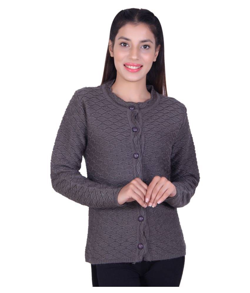 Ogarti Acrylic Grey Buttoned Cardigans Ogarti Acrylic Grey Buttoned Cardigans