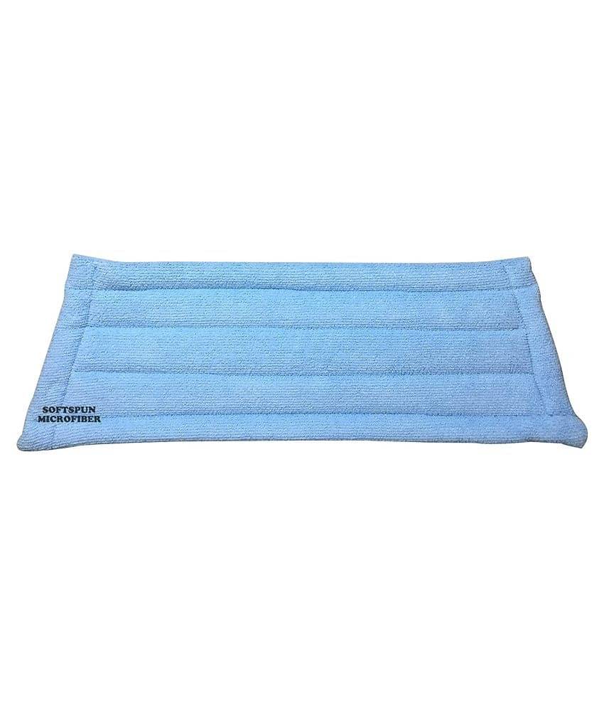     			SOFTSPUN Microfiber Wet & Dry Cleaning Mop fastener Refill - Sky Blue - 18inch