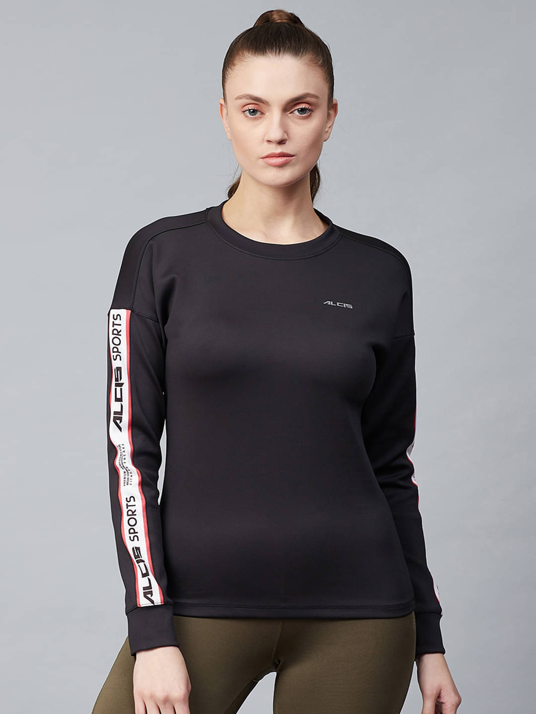     			Alcis - Black Polyester Women's Sweatshirt