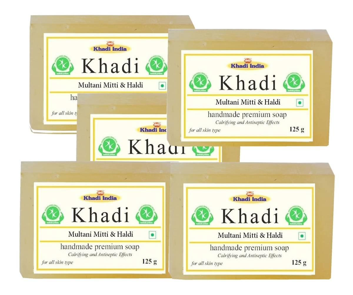     			Premium Khadi Multani Mitti   & Haldi Soap 625 g Pack of 5